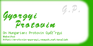 gyorgyi protovin business card